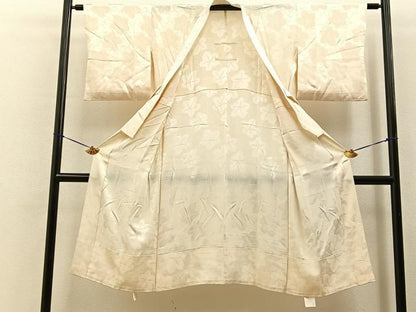 平和屋着物■長襦袢　無双仕立て　楓地紋　正絹　逸品　BAAY6658hj