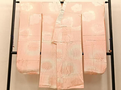平和屋着物■振袖用長襦袢　無双仕立て　椿地紋　暈し染め　正絹　逸品　BAAY6661hj