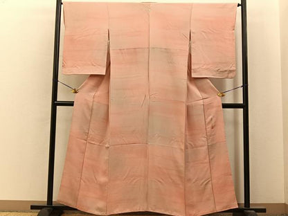 平和屋着物■本草木染作家　圓啓　小紋　霞文　暈し染め　正絹　逸品　BAAY6667hj