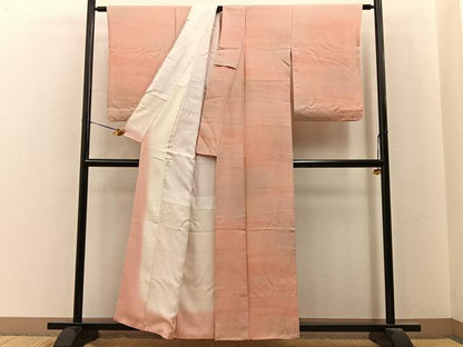平和屋着物■本草木染作家　圓啓　小紋　霞文　暈し染め　正絹　逸品　BAAY6667hj