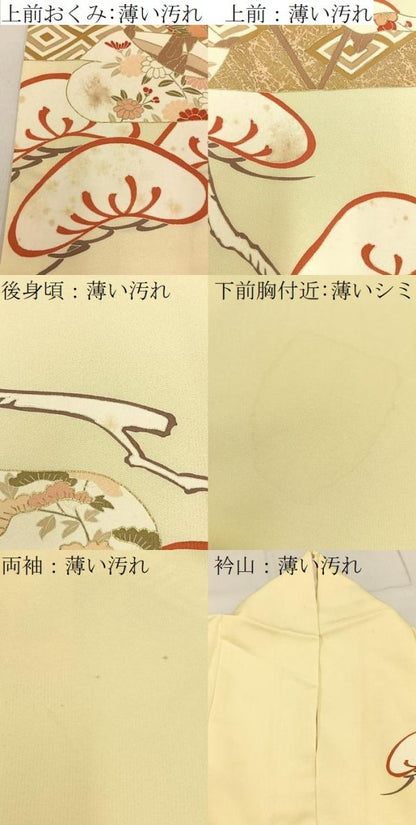 平和屋着物■訪問着　駒刺繍　エ霞松花文　金彩　正絹　逸品　BAAY6668hj