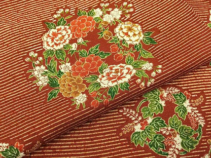 平和屋着物■上質な小紋　草花文　正絹　逸品　BAAY6674hj