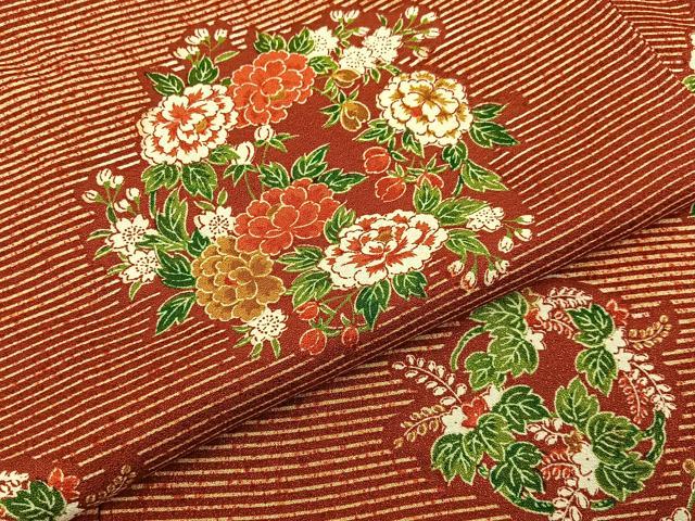 平和屋着物■上質な小紋　草花文　正絹　逸品　BAAY6674hj