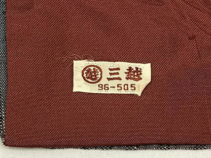 平和屋着物■上質な紬　横段文　三越扱い　正絹　逸品　BAAY6679hj