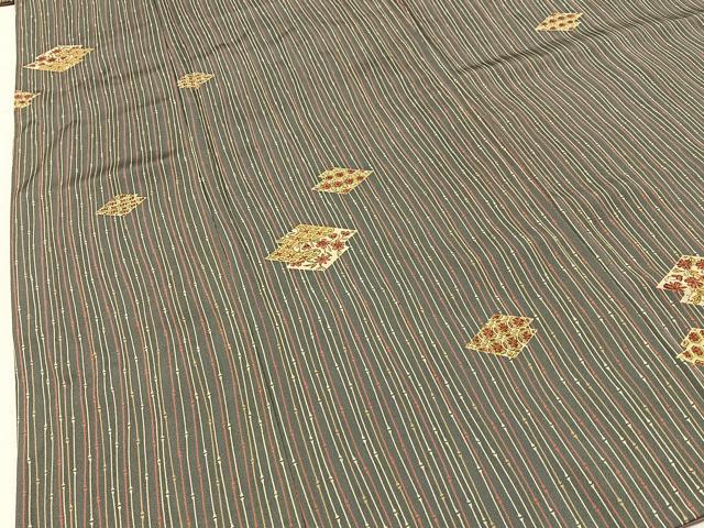 平和屋着物■上質な小紋　吉祥花間道　正絹　逸品　BAAY6681hj