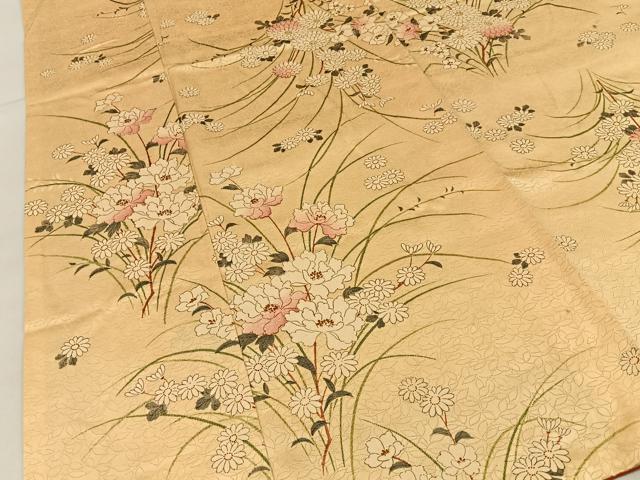 平和屋着物■上質な小紋　草花文　正絹　逸品　BAAY6692hj