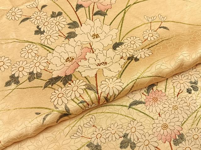 平和屋着物■上質な小紋　草花文　正絹　逸品　BAAY6692hj