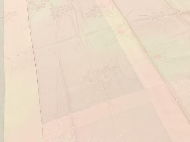 平和屋着物■長襦袢　無双仕立て　草花地紋　暈し染め　正絹　逸品　BAAY6697hj