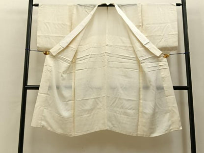 平和屋着物■長襦袢　無双仕立て　鳥の子色　正絹　逸品　BAAY6698hj