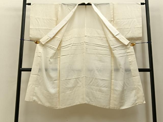 平和屋着物■長襦袢　無双仕立て　鳥の子色　正絹　逸品　BAAY6698hj