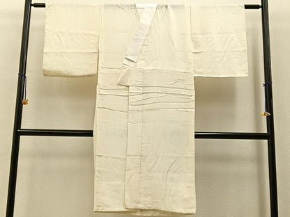 平和屋着物■長襦袢　無双仕立て　鳥の子色　正絹　逸品　BAAY6698hj