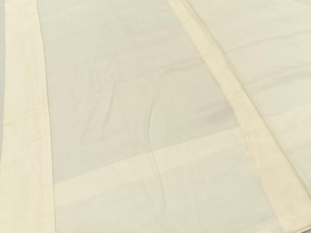 平和屋着物■長襦袢　無双仕立て　鳥の子色　正絹　逸品　BAAY6698hj