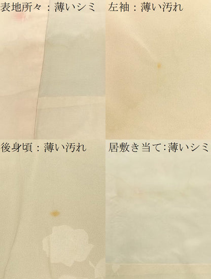 平和屋着物■長襦袢　無双仕立て　草花文　暈し染め　正絹　逸品　BAAY6699hj