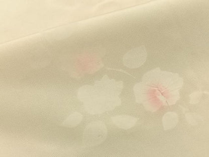 平和屋着物■長襦袢　無双仕立て　草花文　暈し染め　正絹　逸品　BAAY6699hj