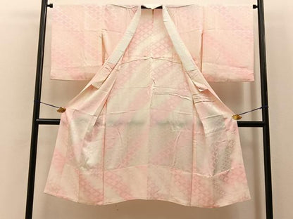 平和屋着物■長襦袢　無双仕立て　七宝地紋　暈し染め　正絹　逸品　BAAY6703hj