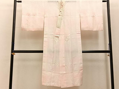 平和屋着物■長襦袢　無双仕立て　草花地紋　暈し染め　半衿刺繍　正絹　逸品　BAAY6705hj