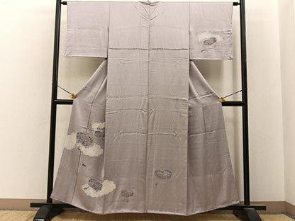 平和屋着物■訪問着　絞り　文箱花文　正絹　逸品　BAAY6707hj