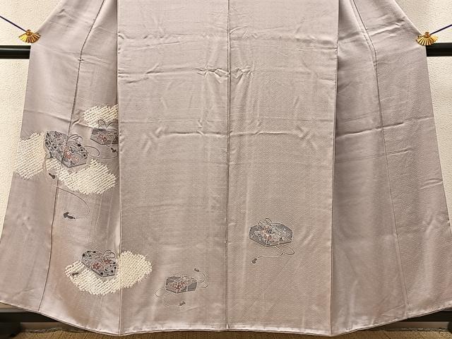 平和屋着物■訪問着　絞り　文箱花文　正絹　逸品　BAAY6707hj