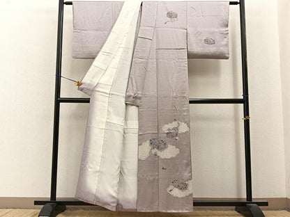 平和屋着物■訪問着　絞り　文箱花文　正絹　逸品　BAAY6707hj