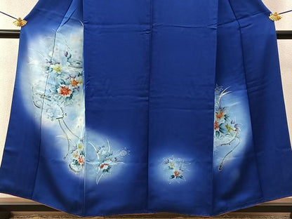 平和屋着物■訪問着　貝桶花文　暈し染め　金彩　正絹　逸品　BAAY6708hj