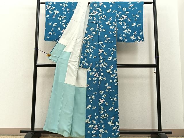 平和屋着物■上質な小紋　カトレア　正絹　逸品　BAAY6710hj