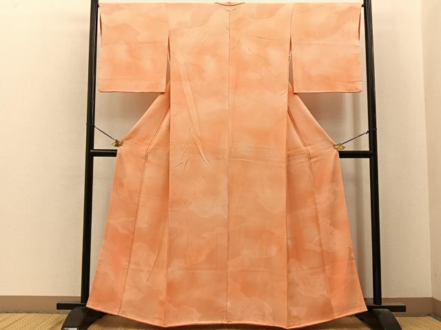 平和屋着物■上質な小紋　花鳥地紋　暈し染め　正絹　逸品　BAAY6715hj