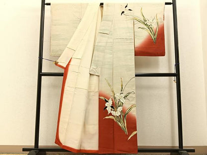 平和屋着物■訪問着　カトレア　暈し染め　金彩　正絹　逸品　BAAY6716hj
