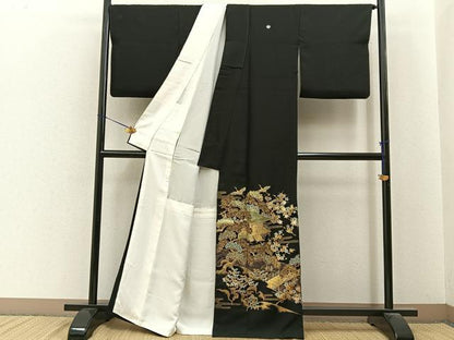 平和屋着物■豪華黒留袖　作家物　清水　金彩　正絹　逸品　BAAY6718hj