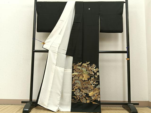 平和屋着物■豪華黒留袖　作家物　清水　金彩　正絹　逸品　BAAY6718hj