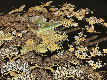 平和屋着物■豪華黒留袖　作家物　清水　金彩　正絹　逸品　BAAY6718hj