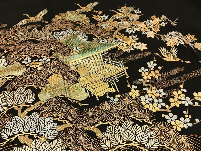 平和屋着物■豪華黒留袖　作家物　清水　金彩　正絹　逸品　BAAY6718hj