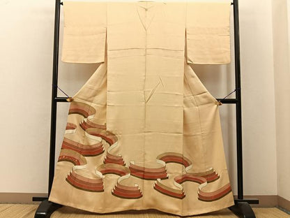 平和屋着物■豪華色留袖　駒刺繍　熨斗吉祥文　金彩　正絹　逸品　BAAY6721hj
