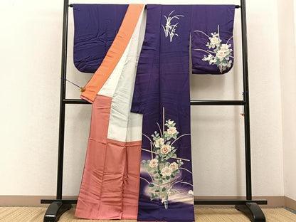 平和屋着物■訪問着　流水花文　暈し染め　正絹　逸品　BAAY6723hj