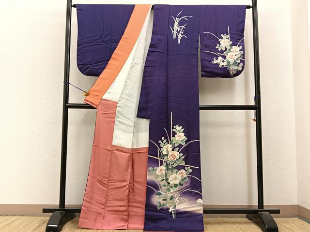 平和屋着物■訪問着　流水花文　暈し染め　正絹　逸品　BAAY6723hj