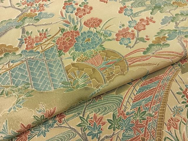平和屋着物■上質な小紋　花鳥風景文　正絹　逸品　未使用　BAAY6728hj