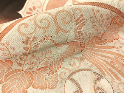平和屋着物■豪華黒留袖　刺繍　鳳凰鏡裏花文　暈し染め　正絹　逸品　BAAY6735hj