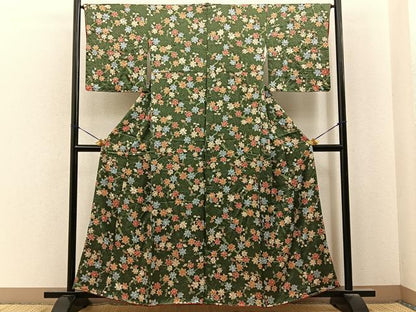 平和屋着物■上質な小紋　辻が花　絞り　正絹　逸品　未使用　BAAY6739hj