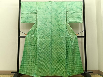 平和屋着物■上質な小紋　総絞り　暈し染め　正絹　逸品　BAAY6743hj