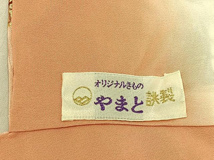 平和屋着物■上質な小紋　地紙花鳥文　金彩　やまと誂製　正絹　逸品　BAAY6749hj