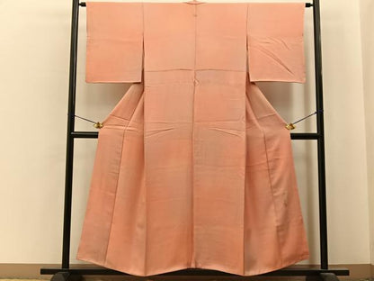 平和屋着物■本草木染作家　圓啓　小紋　霞文　暈し染め　正絹　逸品　BAAY6760hj
