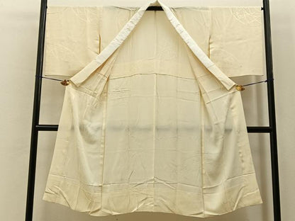 平和屋着物■長襦袢　無双仕立て　絞り　籬地紋　半衿刺繍　正絹　逸品　BAAY6761hj