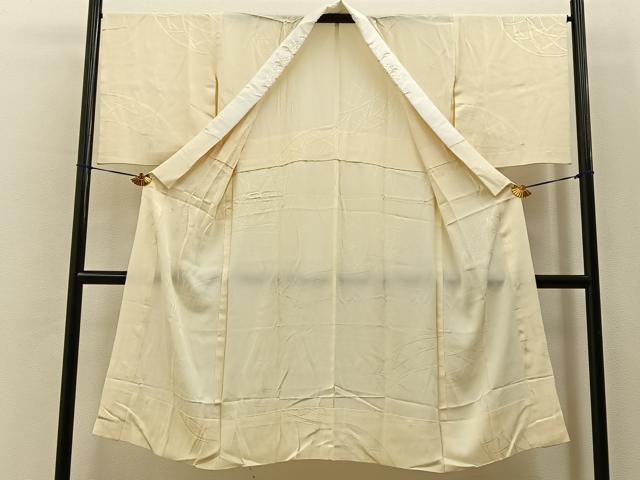 平和屋着物■長襦袢　無双仕立て　絞り　籬地紋　半衿刺繍　正絹　逸品　BAAY6761hj