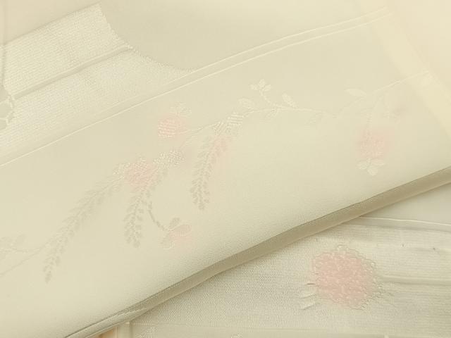 平和屋着物■長襦袢　無双仕立て　簪草花地紋　暈し染め　銀座おゝぎ屋扱い　正絹　逸品　BAAY6766hj