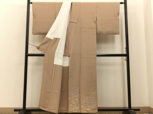 平和屋着物■訪問着　寿光織　霞文　金銀糸　正絹　逸品　BAAY6768hj