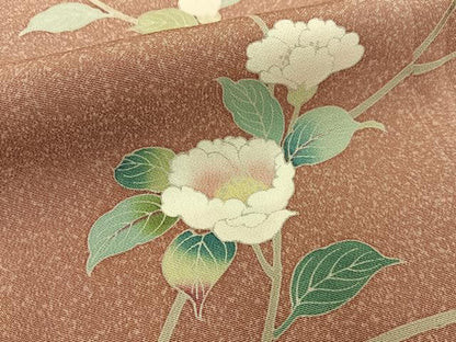 平和屋着物■訪問着　友禅　枝花文　暈し染め　正絹　逸品　BAAY6769hj
