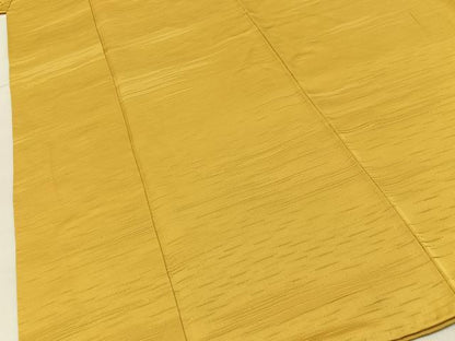 平和屋着物■上質な色無地　霞地紋　櫨染色　正絹　逸品　BAAY6770hj