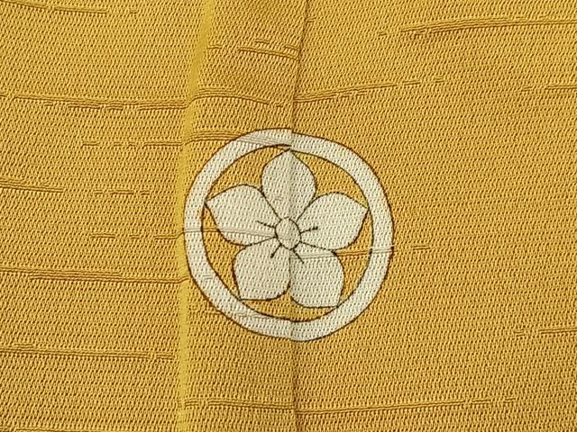 平和屋着物■上質な色無地　霞地紋　櫨染色　正絹　逸品　BAAY6770hj