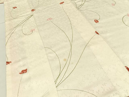 平和屋着物■上質な小紋　草花文　金彩　正絹　逸品　BAAY6775hj