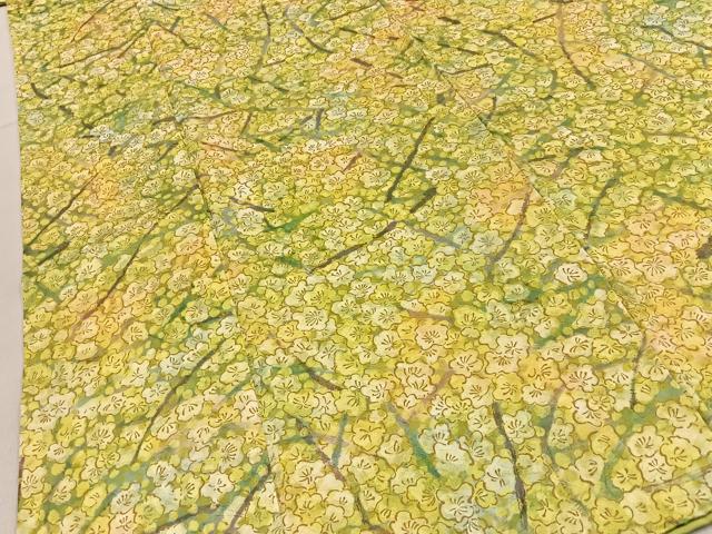 平和屋着物■上質な小紋　枝花文　正絹　逸品　BAAY6783hj