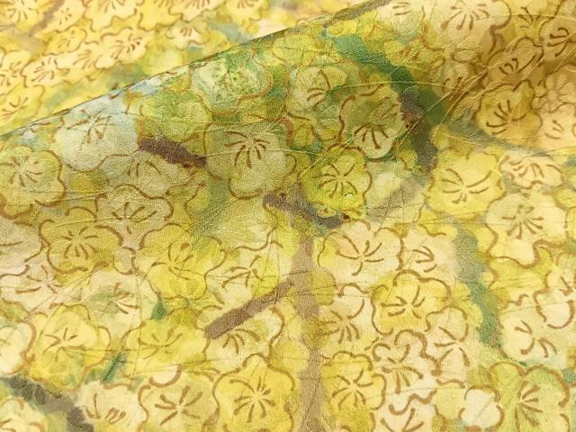 平和屋着物■上質な小紋　枝花文　正絹　逸品　BAAY6783hj
